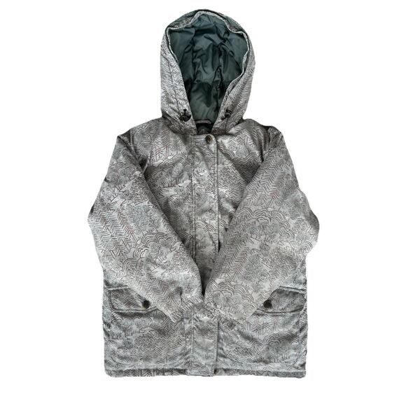 Vintage Woolrich Women’s Goose Down Winter Coat Jacket Green Brown Outdoors S - Picture 4 of 10